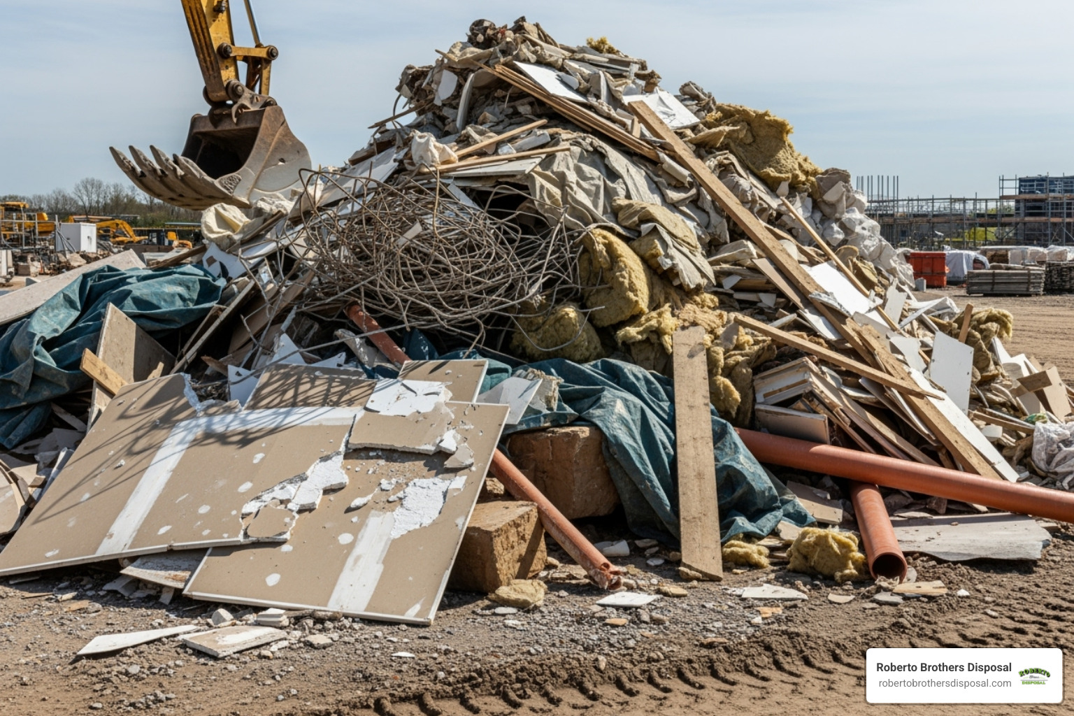 accepted construction debris like wood and drywall - Construction dumpster rental