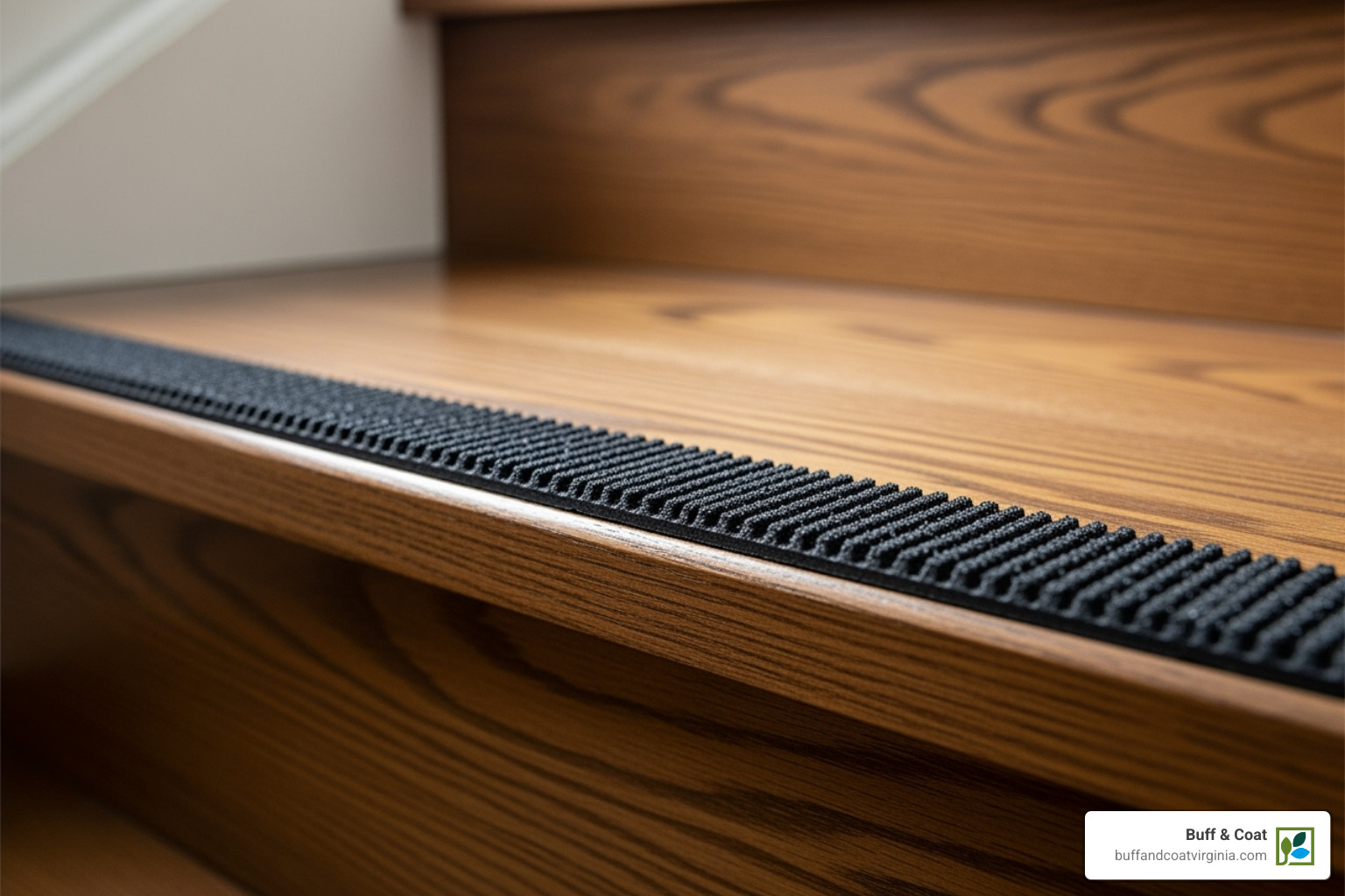 non-slip floor protector on a staircase. - high traffic floor protection non-slip floor protector on a staircase. - high traffic floor protection