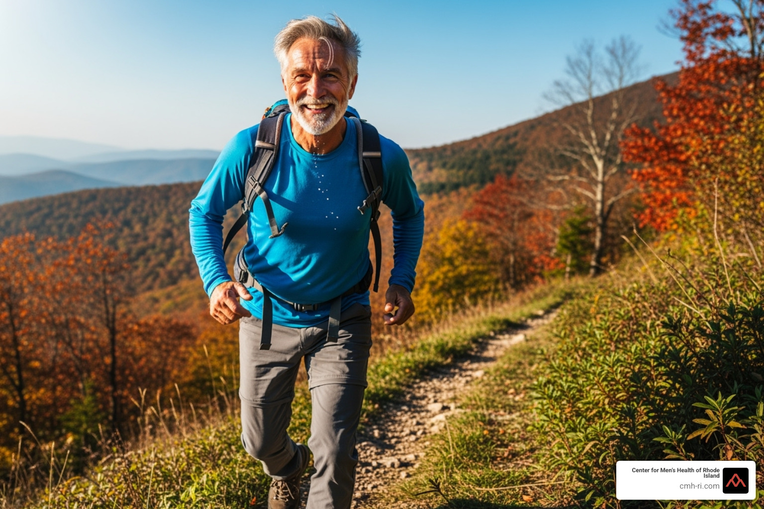 A happy, active older man enjoying an outdoor activity, symbolizing improved quality of life after BPH treatment - BPH specialist near me A happy, active older man enjoying an outdoor activity, symbolizing improved quality of life after BPH treatment - BPH specialist near me