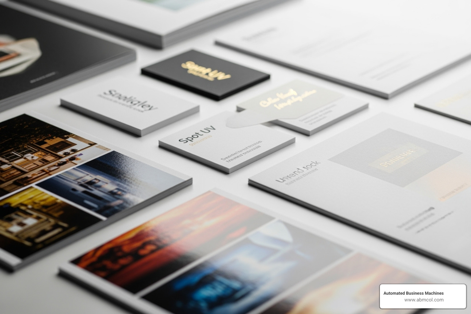 Marketing materials with different finishes - Business document printing