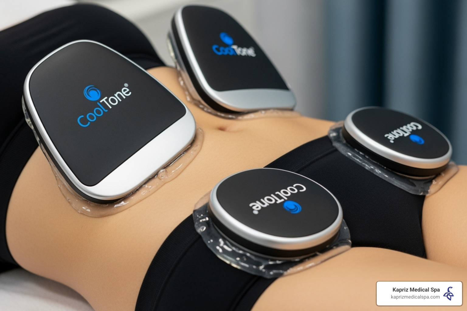 CoolTone device applicators on the abdomen and buttocks - cooltone jacksonville fl