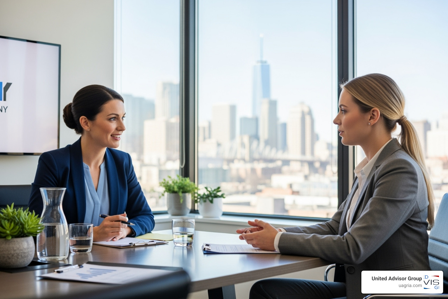 female hiring manager interviewing female candidate - recruiting female financial advisors