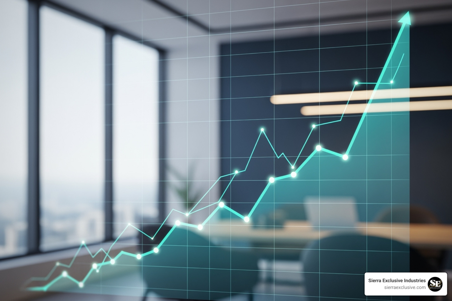 Graph showing business growth after a consulting engagement - management consulting agency