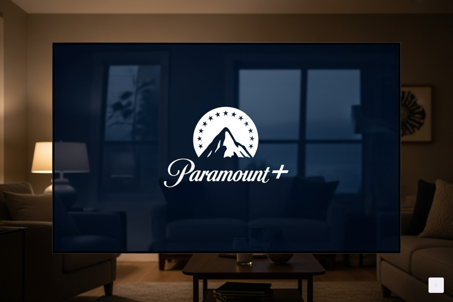 Paramount+ logo on a screen - seal team season 7