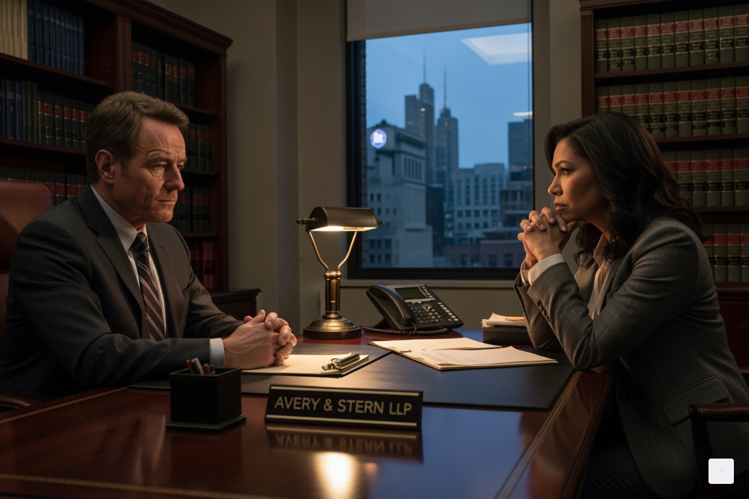Michael Desiato meeting with federal prosecutor Olivia Delmont - your honor season 2