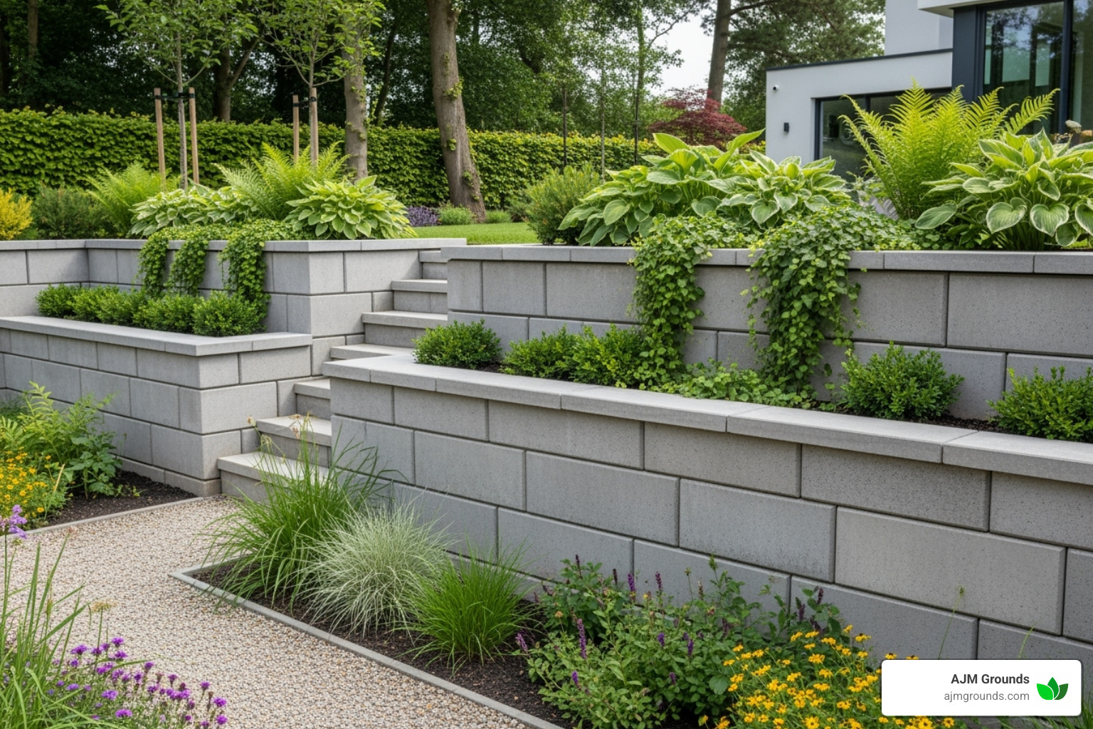 modern interlocking block retaining wall - retaining wall installation cost
