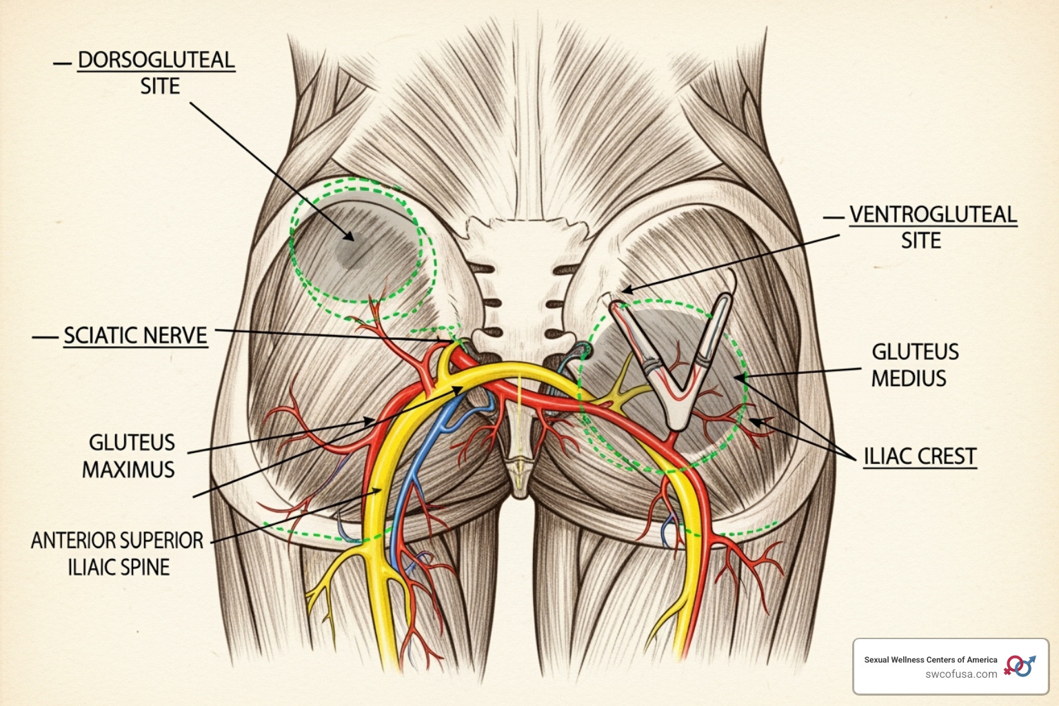 Buttock IM Injection Site Master Safe 2025
