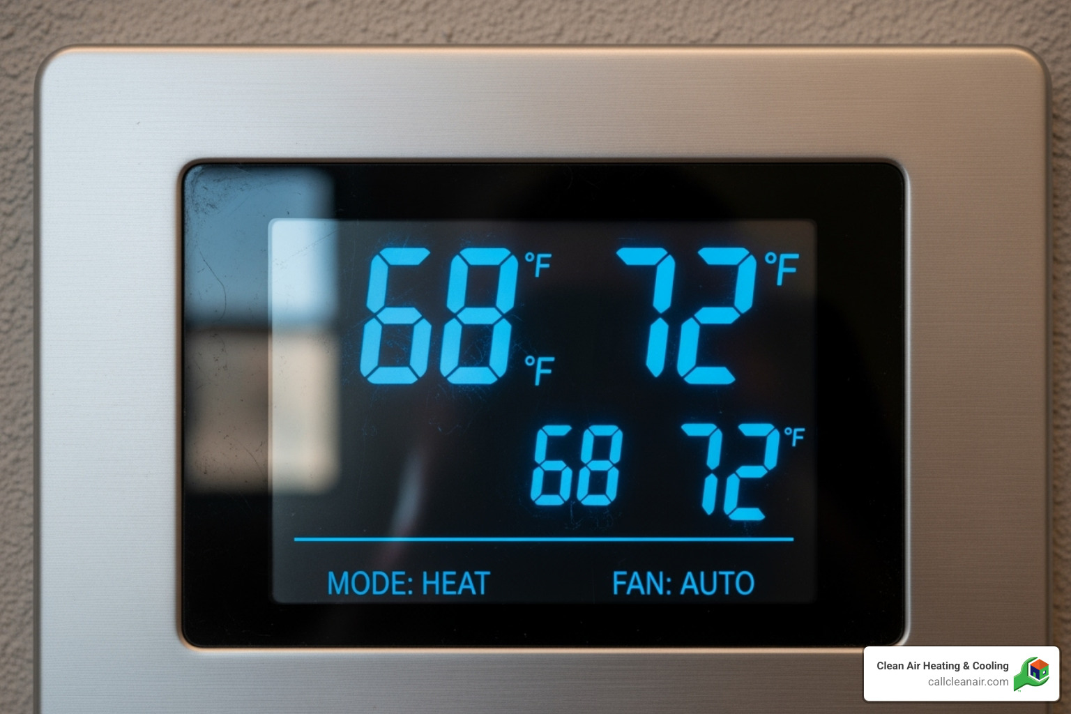 thermostat showing fluctuating temperatures - ductless sizing chart