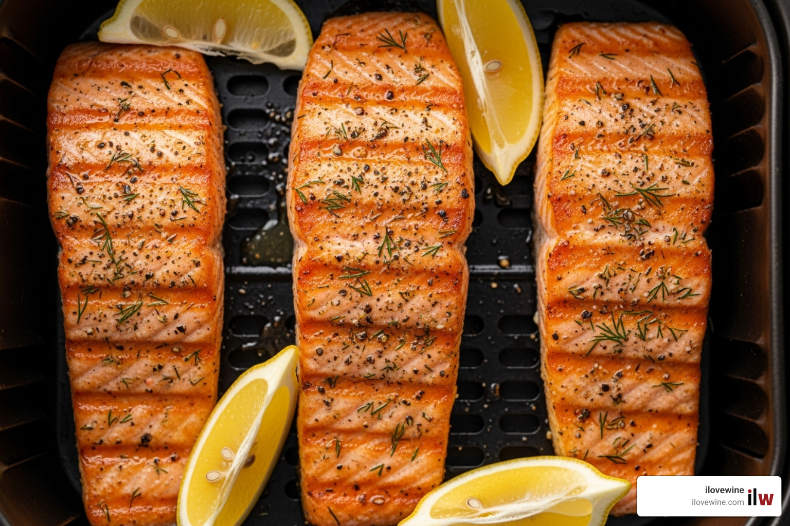 Air fryer salmon fillets with lemon - crispy salmon recipes Air fryer salmon fillets with lemon - crispy salmon recipes