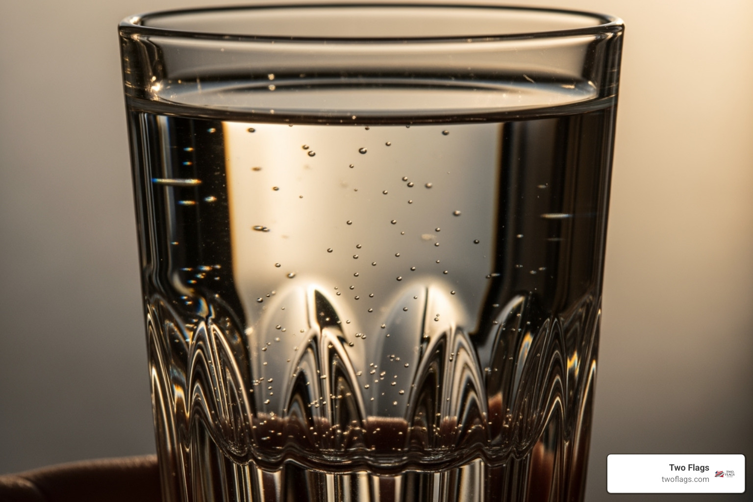 Crystal glass of clear vodka held up to the light - Best organic vodka?