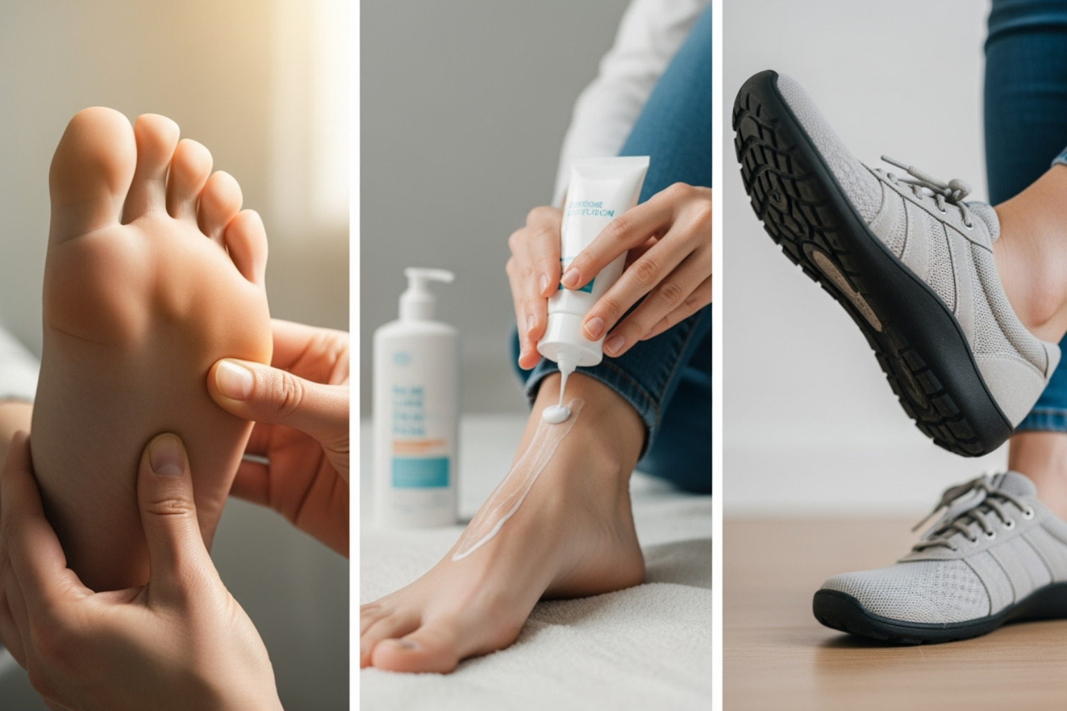 Infographic illustrating proper foot care for individuals with neuropathy, including daily checks, moisturizing, and appropriate footwear. - peripheral neuropathy symptoms