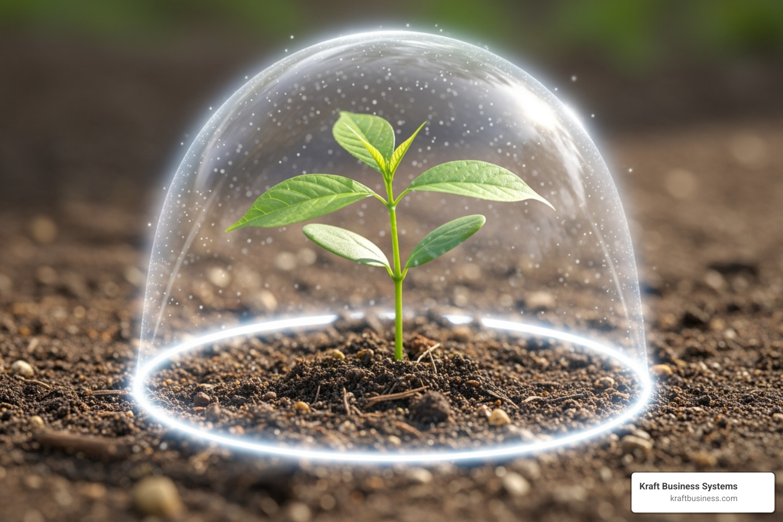 shield protecting a growing plant - cybersecurity consulting
