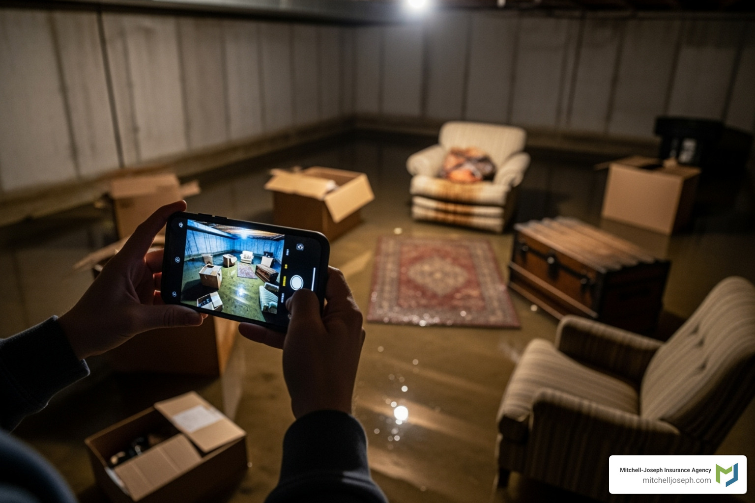 renter taking photos - does renters insurance cover flooded basements