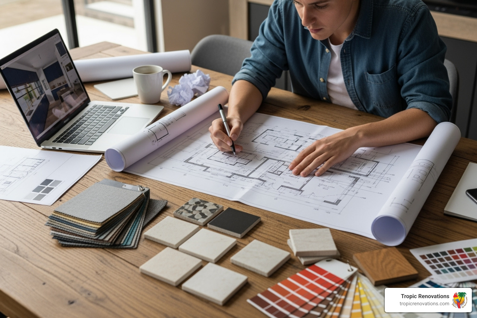 Person planning home remodel - how to negotiate with contractors home remodel