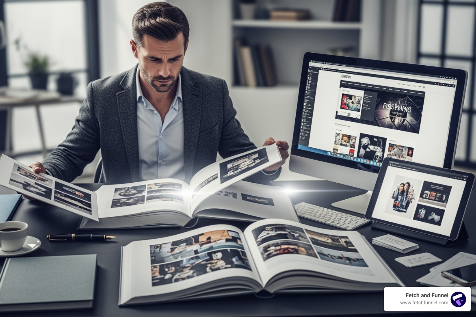 person comparing agency portfolios - brand building creative agency person comparing agency portfolios - brand building creative agency