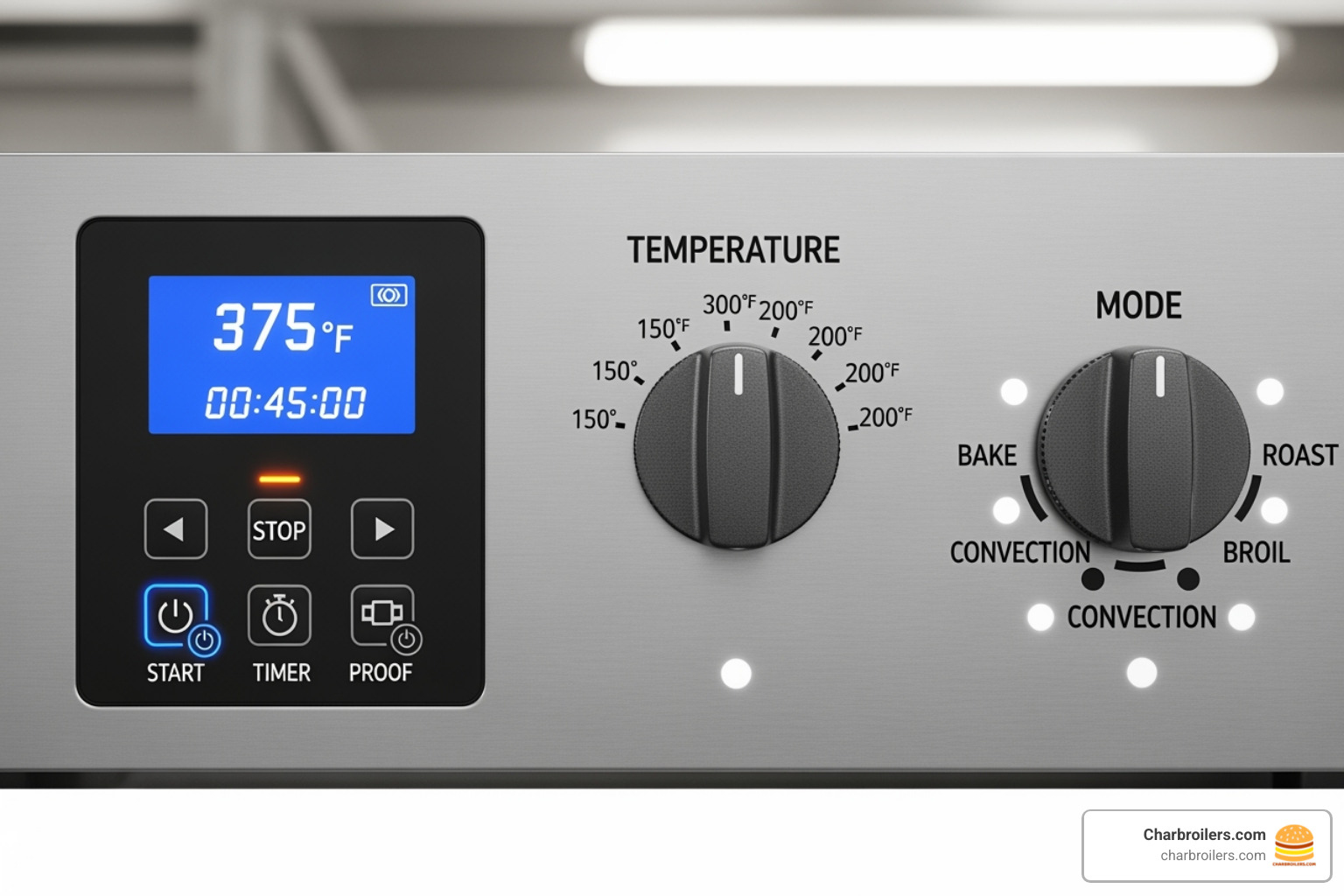 digital and manual control panels - commercial countertop oven