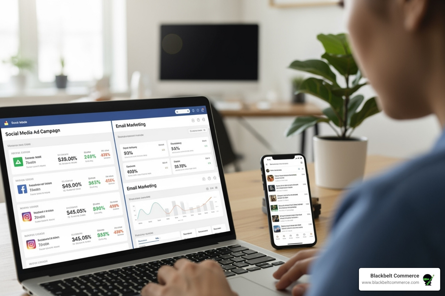 Social media ads and email campaigns - Shopify marketing strategy