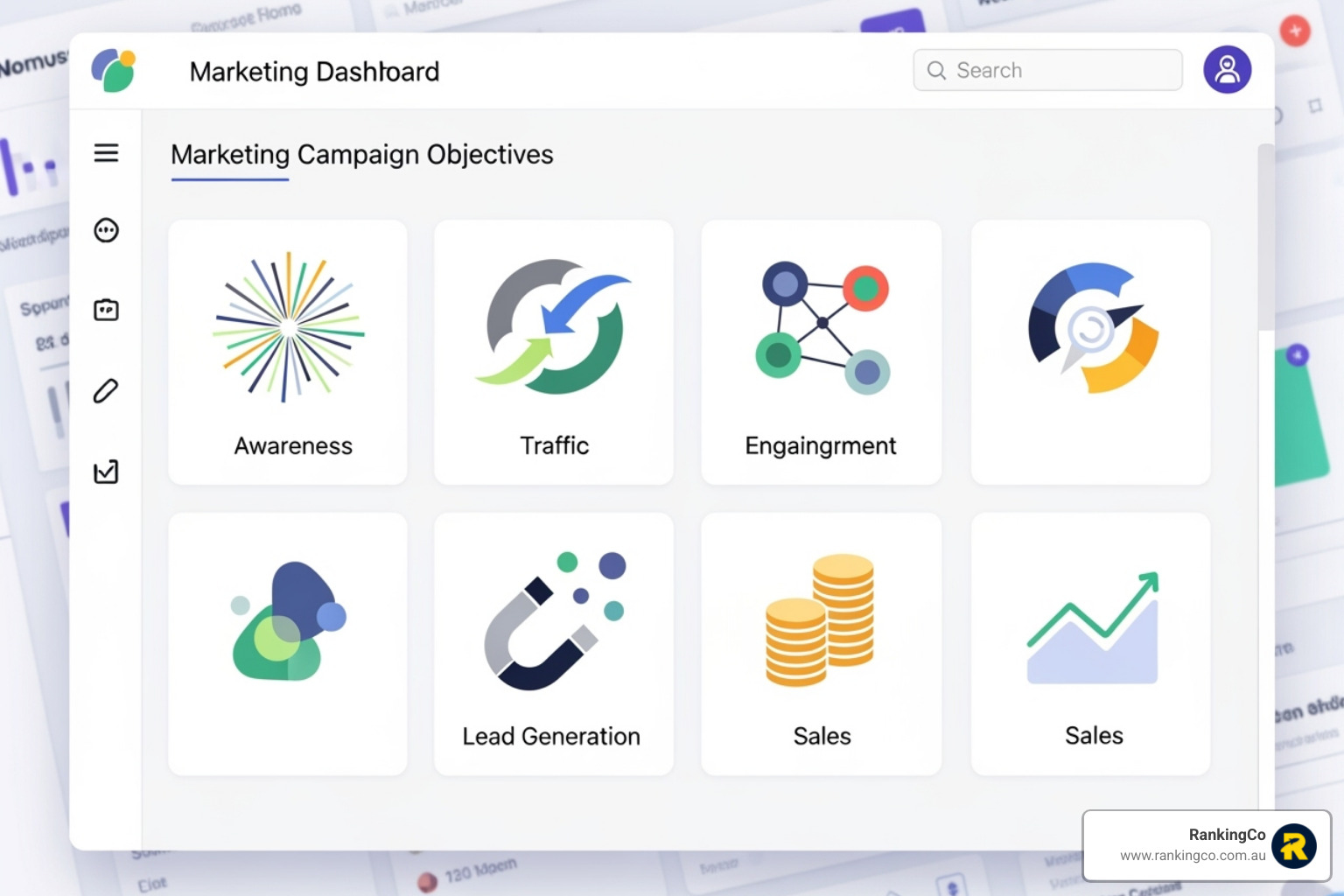 Meta Ads Manager dashboard highlighting the campaign objectives section with various options like Awareness, Traffic, Engagement, Leads, Sales clearly visible - does facebook advertising work for small businesses