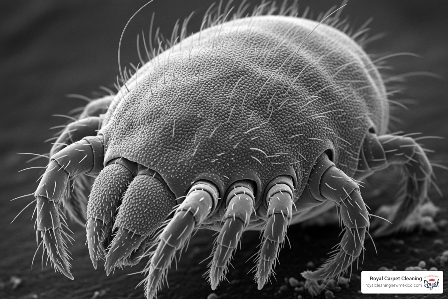 microscopic view of a dust mite - deep cleaning for allergies