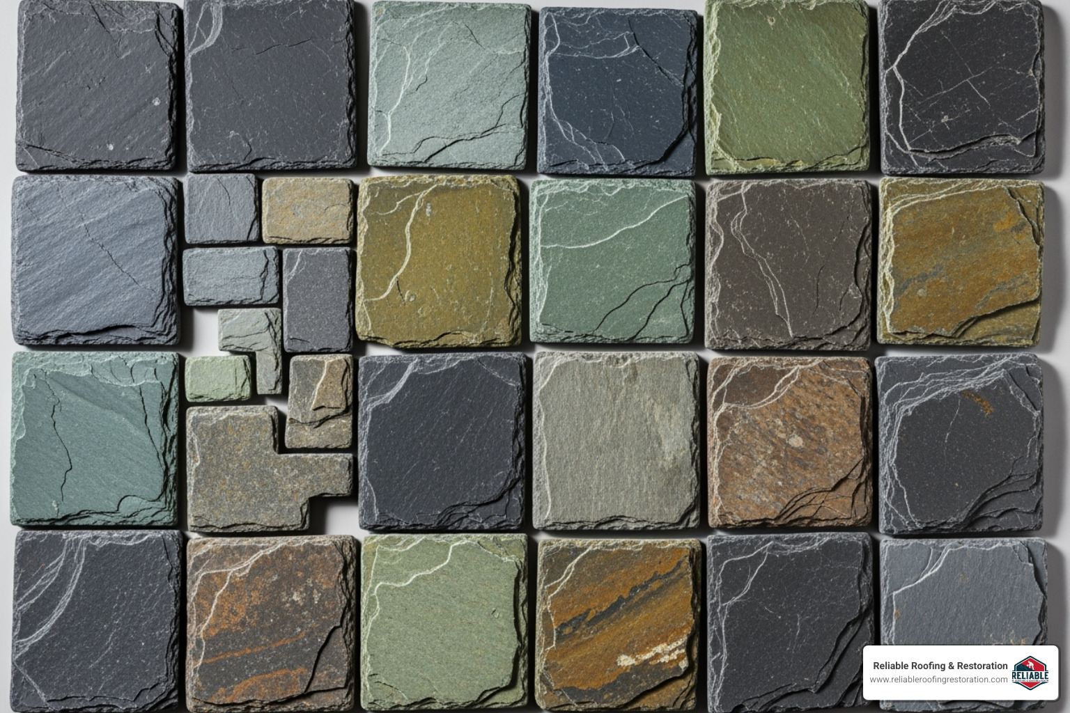 different types of slate tiles side-by-side - cost of new slate roof terraced house different types of slate tiles side-by-side - cost of new slate roof terraced house