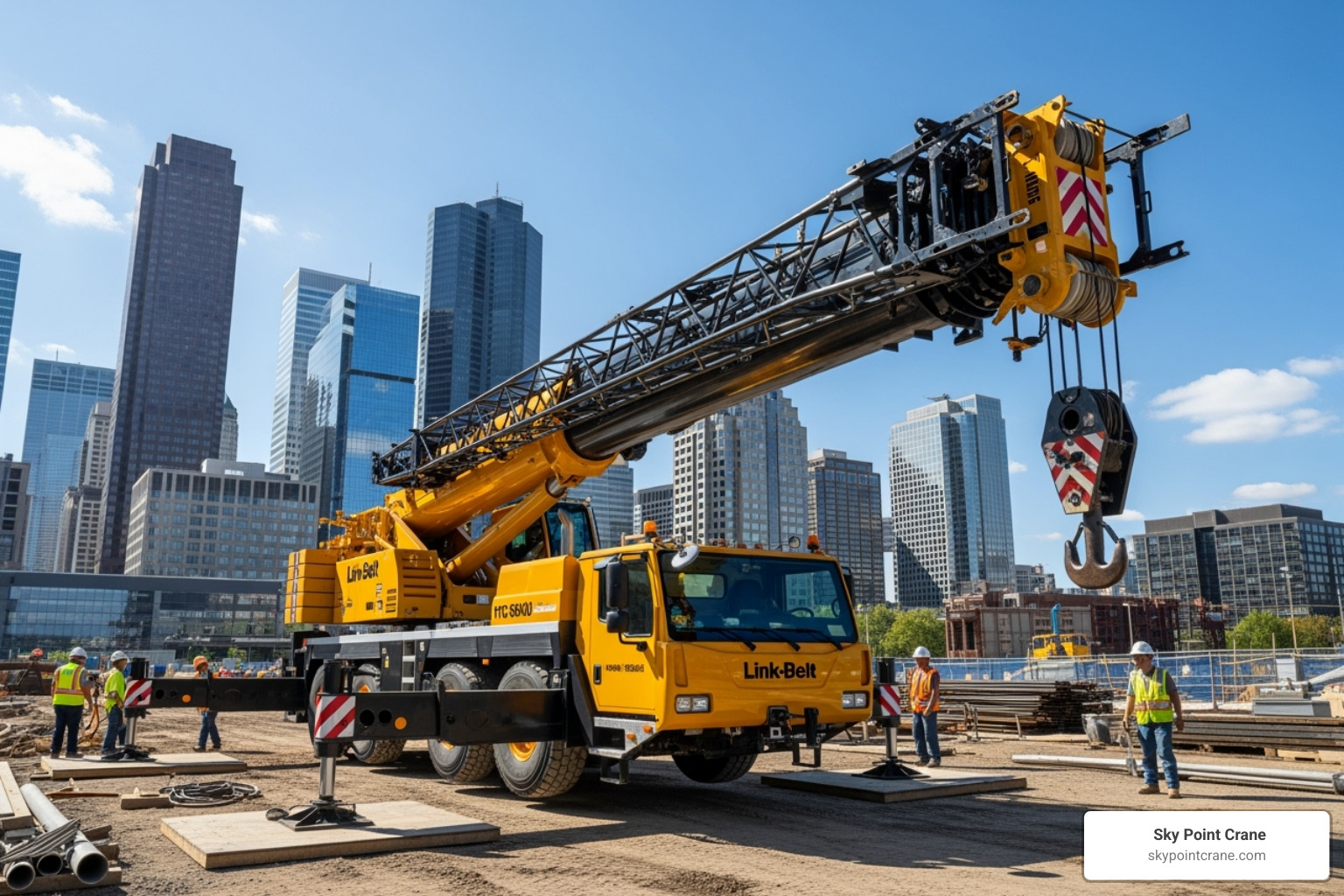 link-belt htc-86100 - telescopic boom truck crane