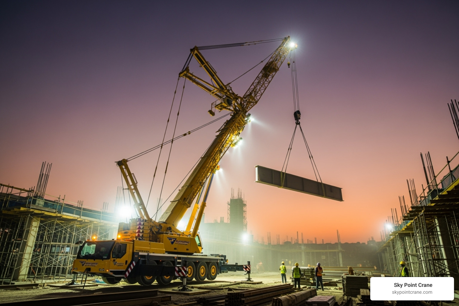 boom length, tip height, and lift radius - telescopic boom truck crane