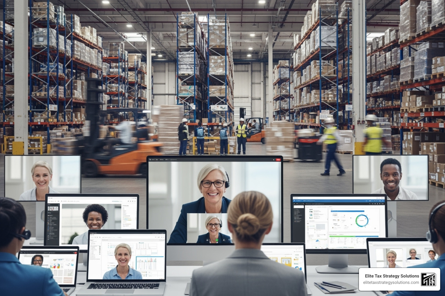 diverse remote team working from different locations and an e-commerce warehouse - multi state tax planning diverse remote team working from different locations and an e-commerce warehouse - multi state tax planning