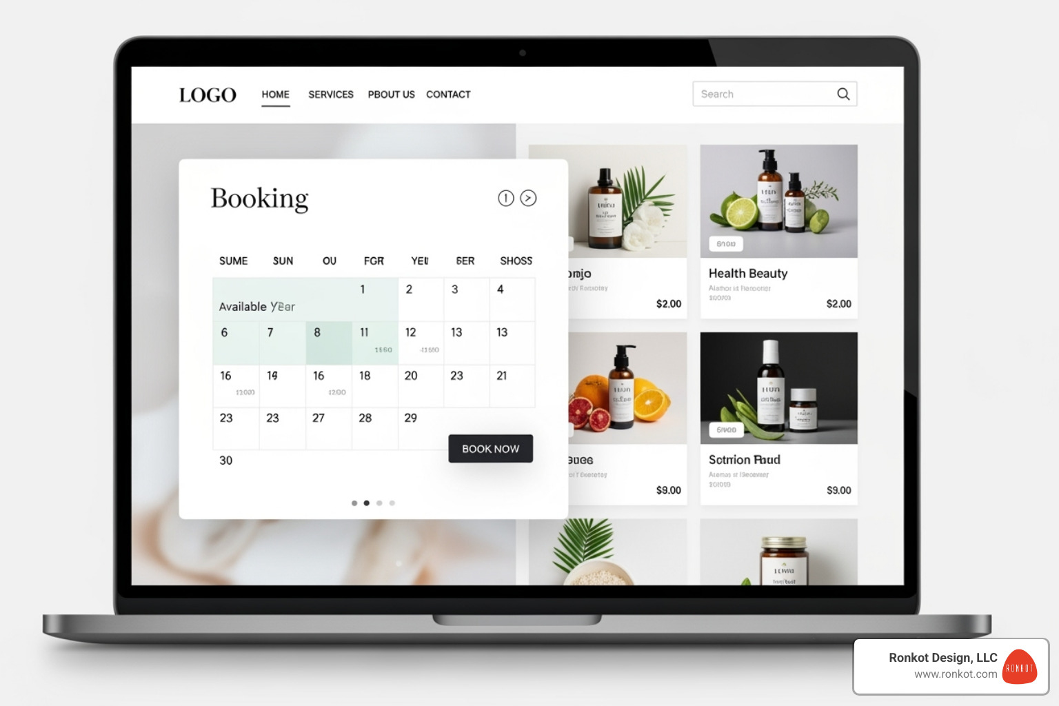 template features booking calendar and product gallery - health and beauty website templates template features booking calendar and product gallery - health and beauty website templates