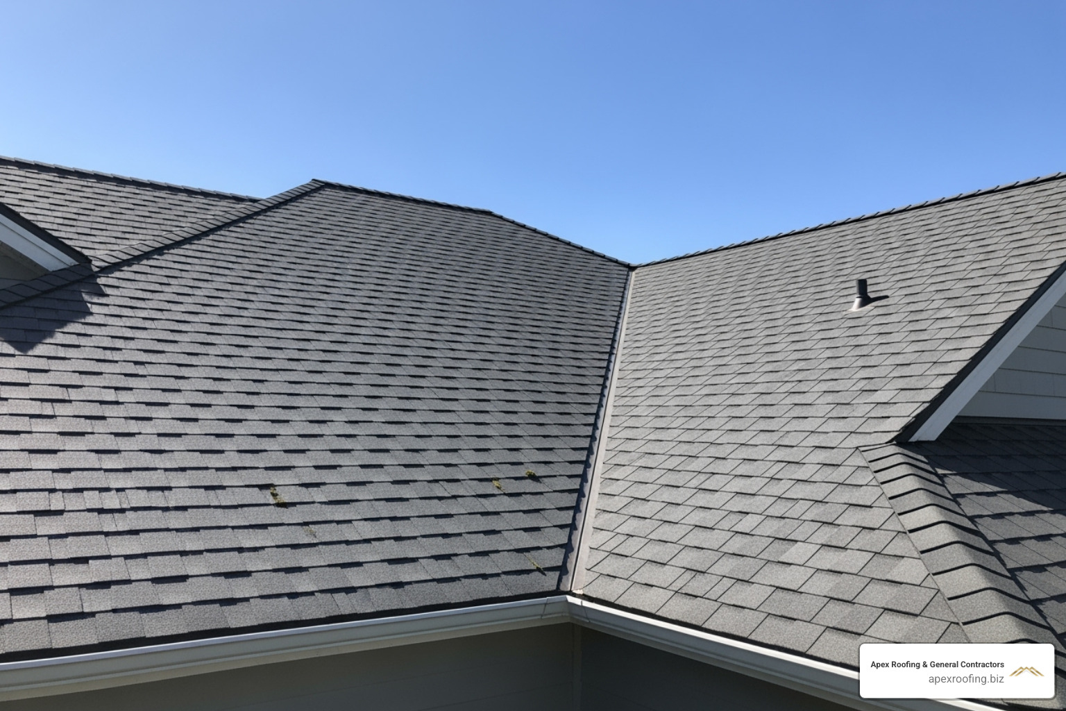 well-maintained secure roof on sunny day - handyman roof repair