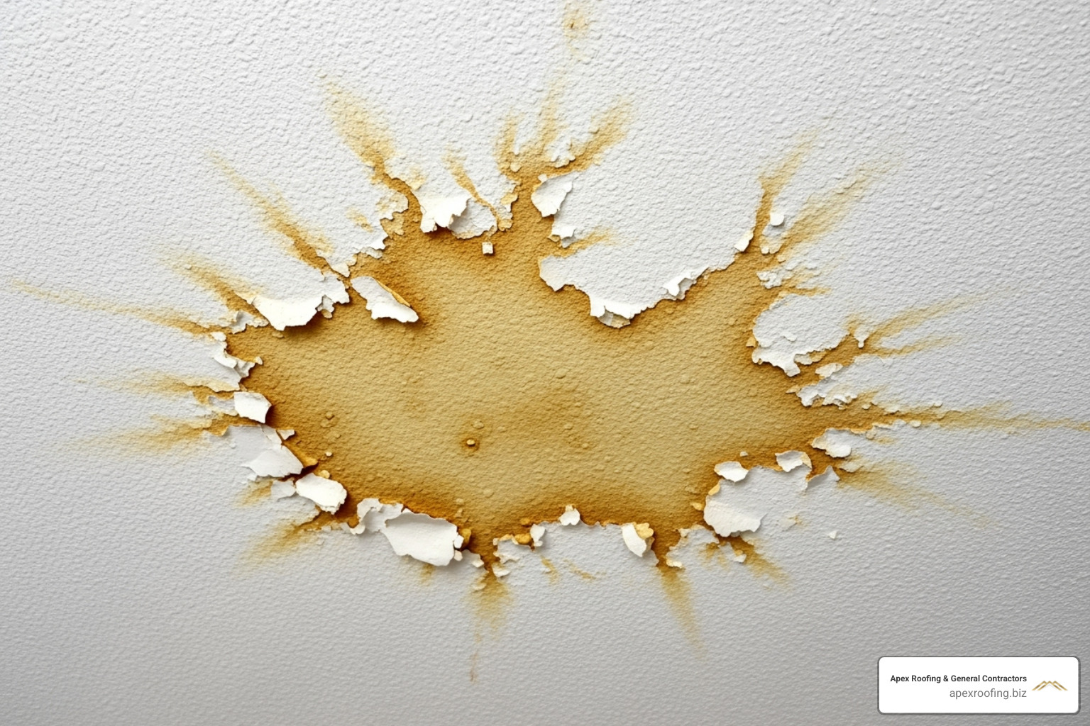 water stains on an apartment ceiling - Apartment roof maintenance