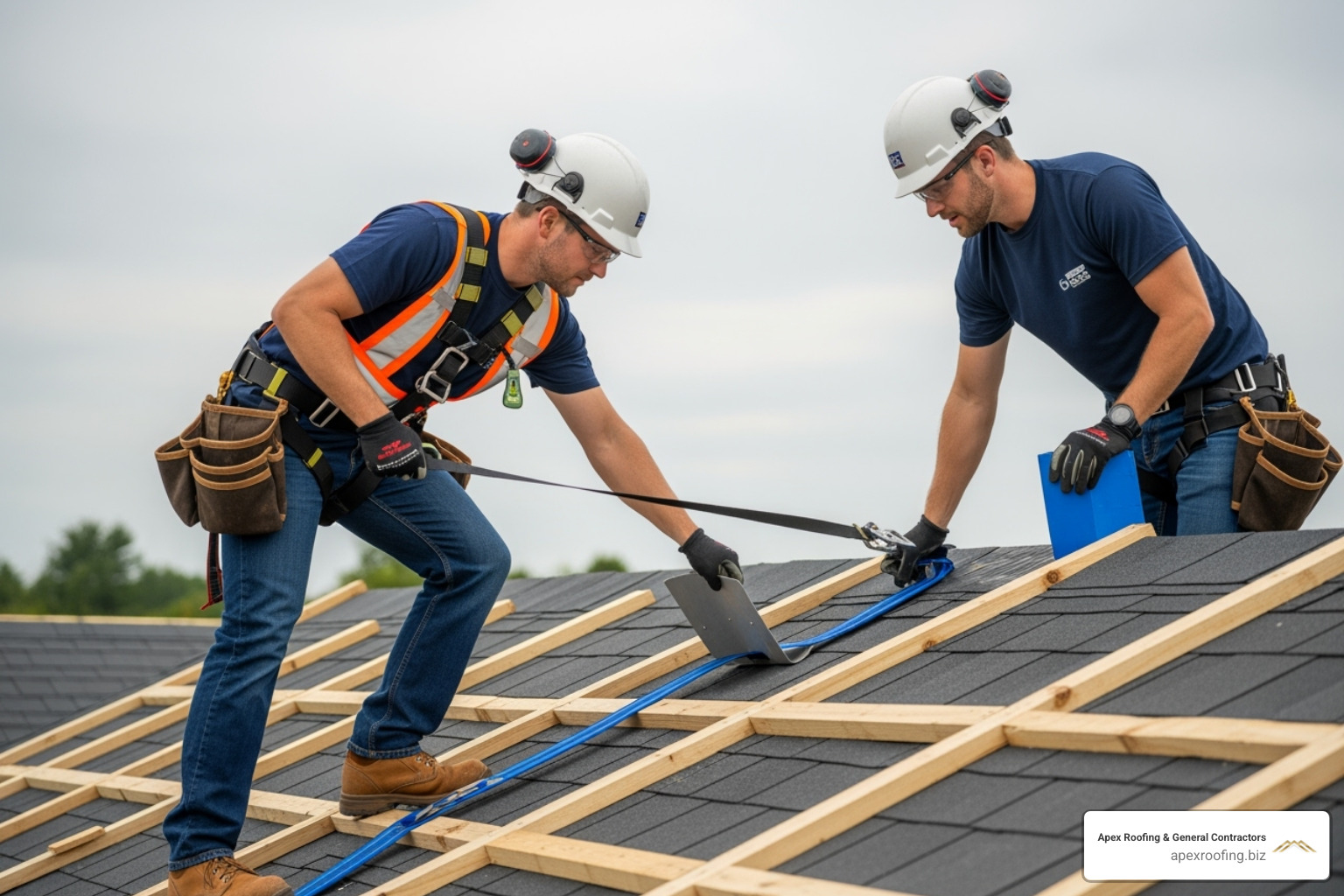 Roofing contractor participating in a hands-on training session - Certified commercial roofing