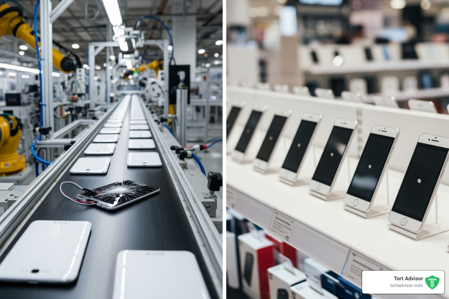 illustrating the difference between a single defective item (manufacturing) and a whole line of flawed items (design) - product liability personal injury
