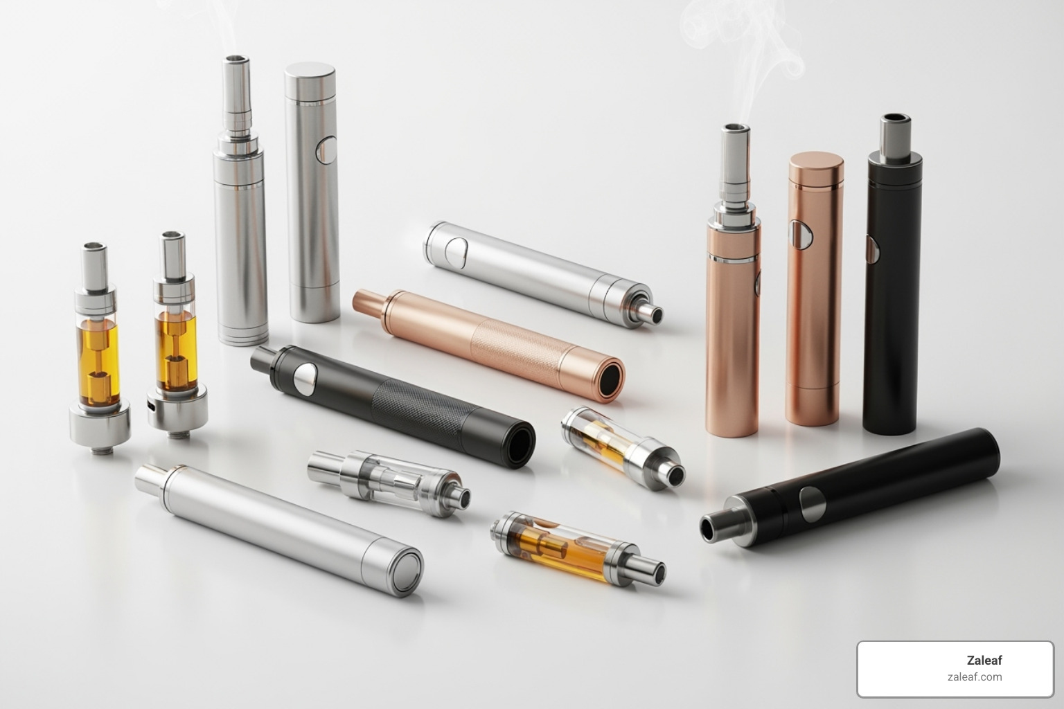 various sleek vape pens and cartridges - online cannabis products