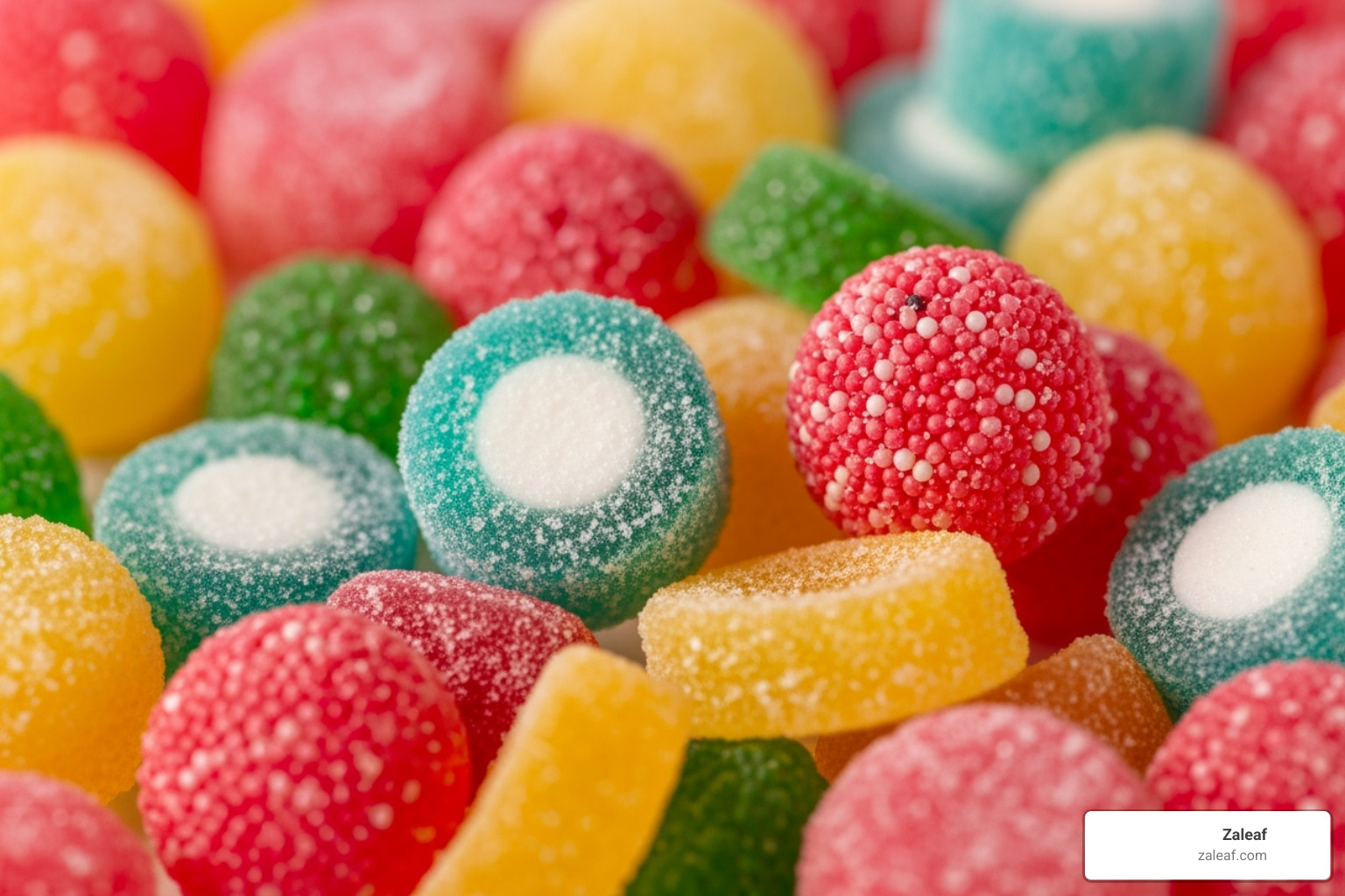 colorful, assorted THC gummies - online cannabis products