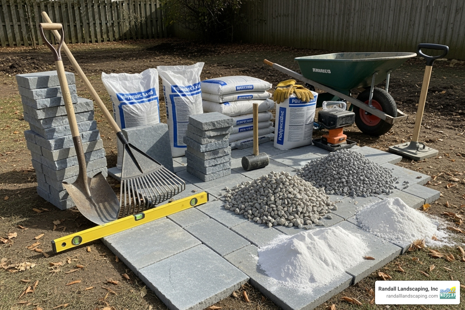 tools and materials - how to install a bluestone walkway