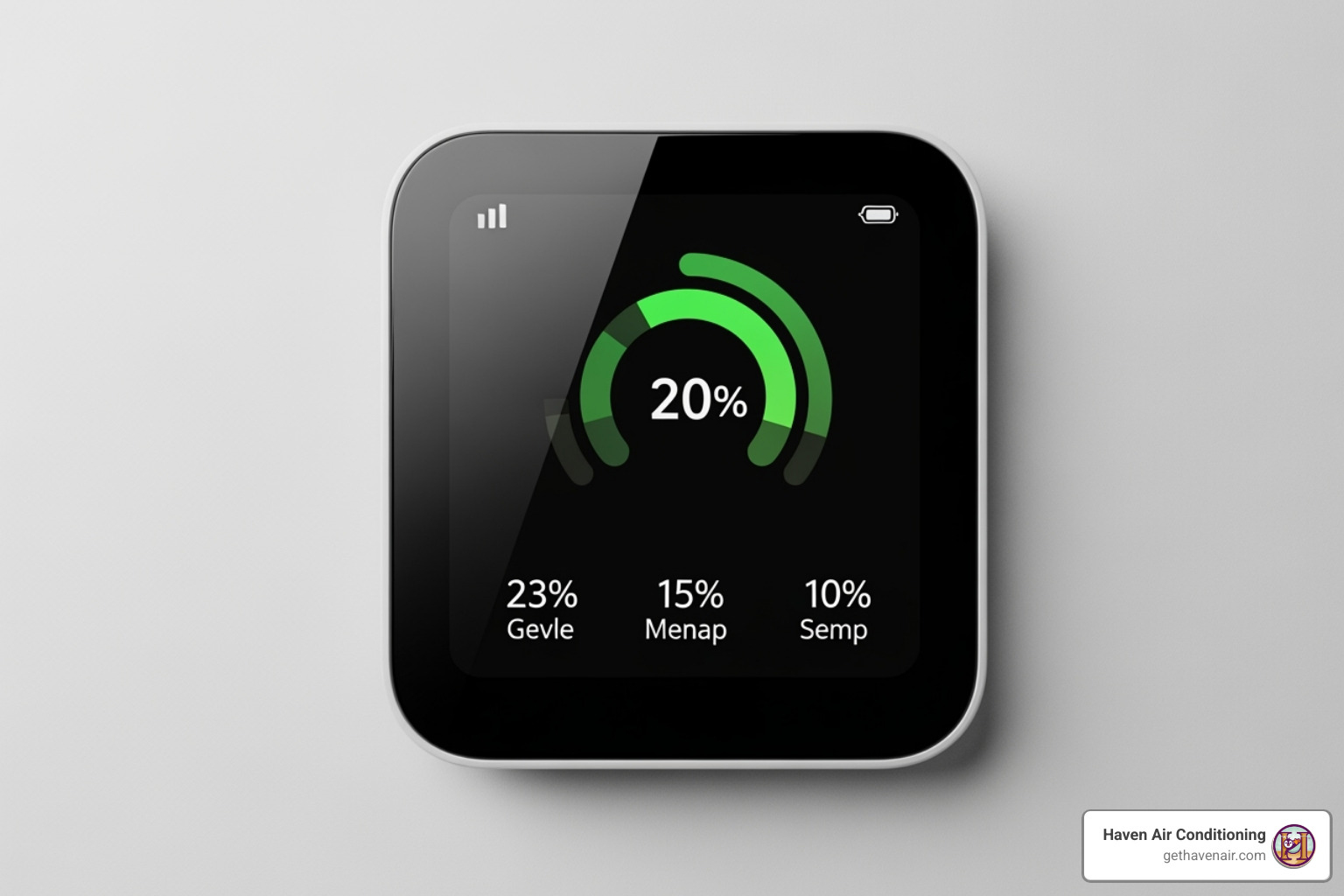 modern smart thermostat displaying energy savings - Expert HVAC services