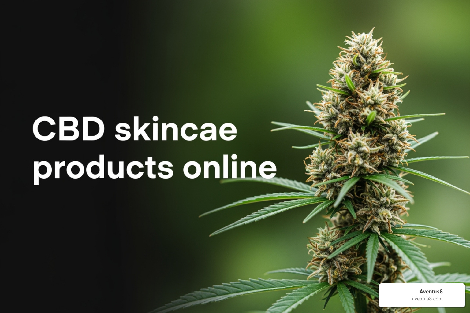Aventus8 CBD skincare product label with key elements highlighted - CBD skincare products online