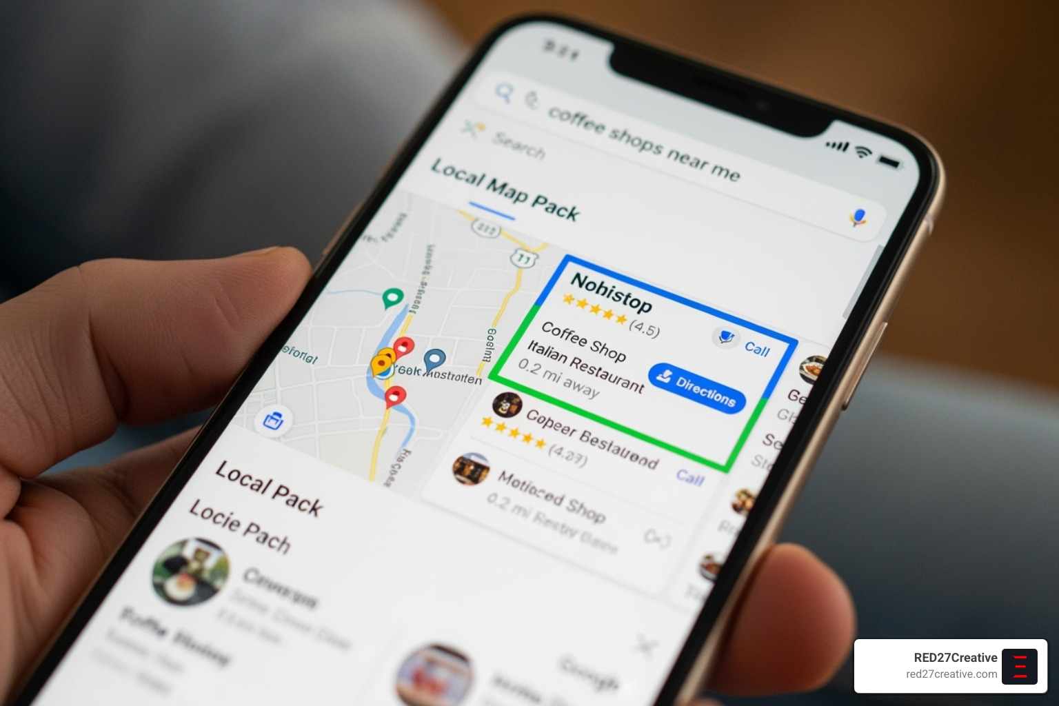 Google search result on a smartphone showing the Plainfield Map Pack with a business highlighted - seo services plainfield il Google search result on a smartphone showing the Plainfield Map Pack with a business highlighted - seo services plainfield il