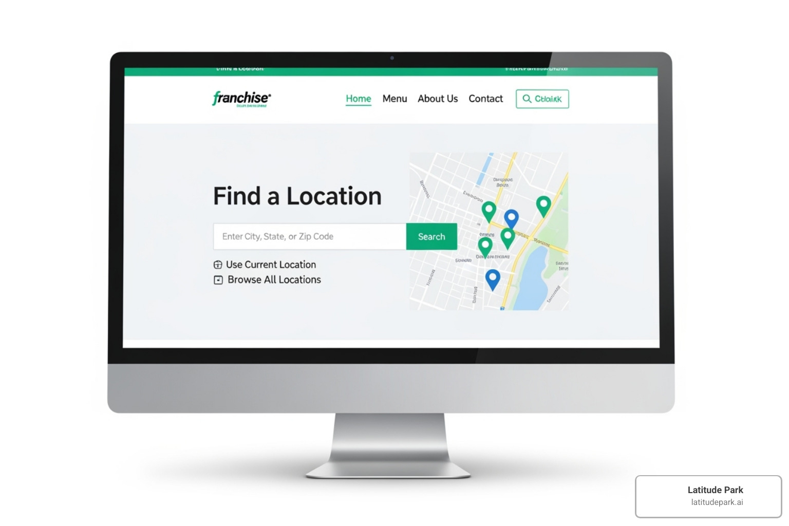 well-designed franchise website with a "Find a Location" feature - franchise digital marketing services