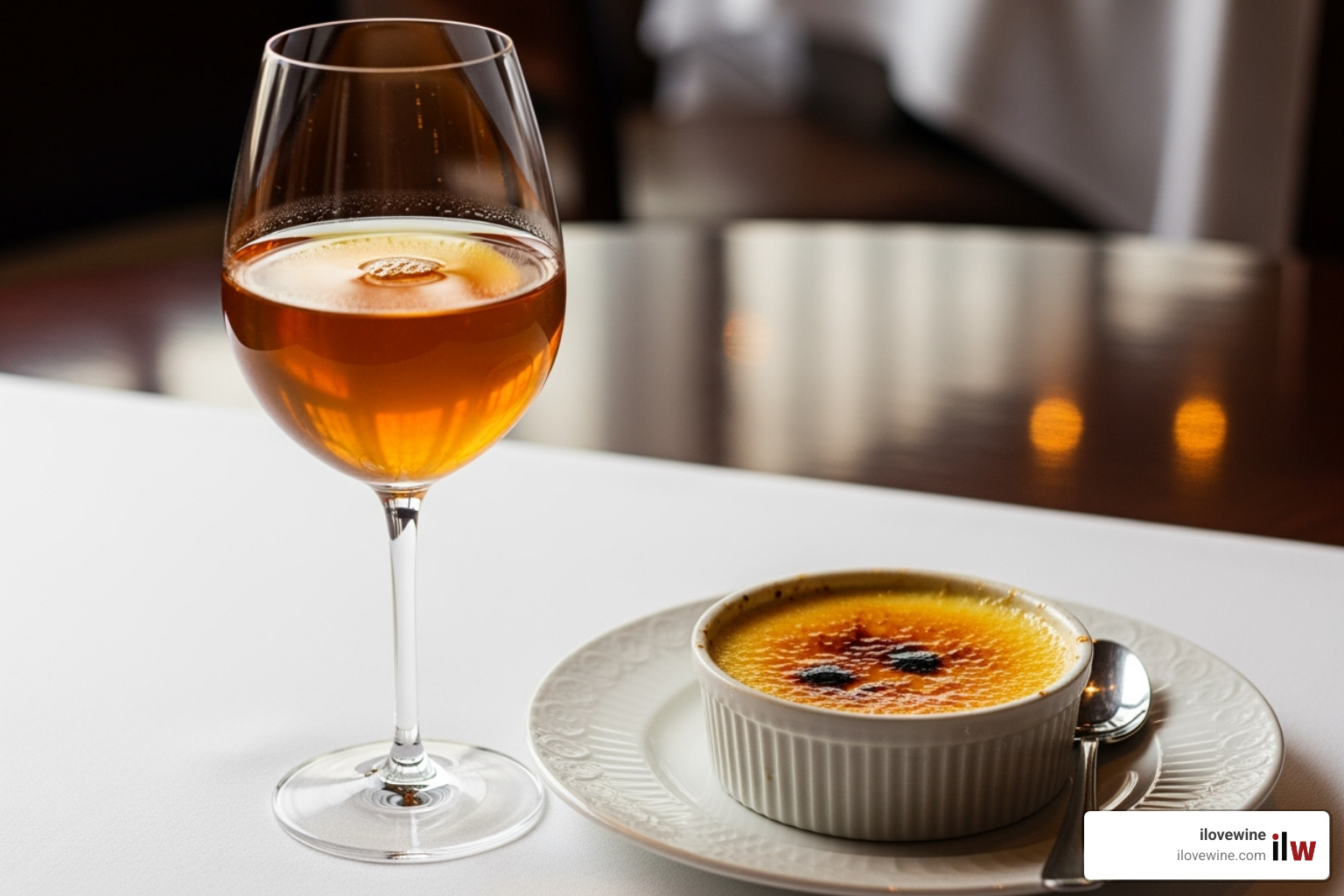 unique wine pairing - creme brulee pairing