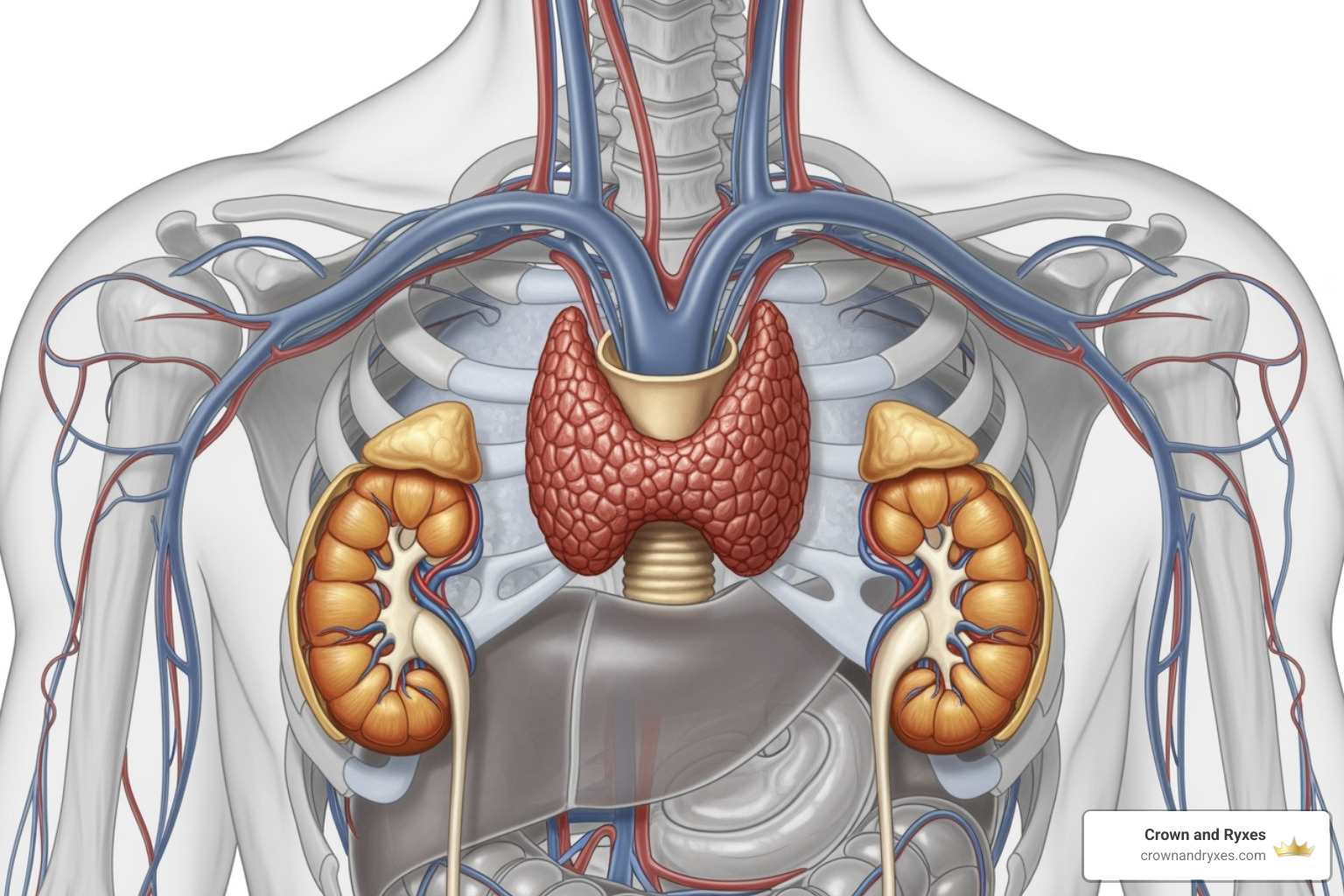 Diagram showing key endocrine glands like the thyroid and adrenal glands, highlighting their role in hormone production - body hair loss hormone therapy Diagram showing key endocrine glands like the thyroid and adrenal glands, highlighting their role in hormone production - body hair loss hormone therapy