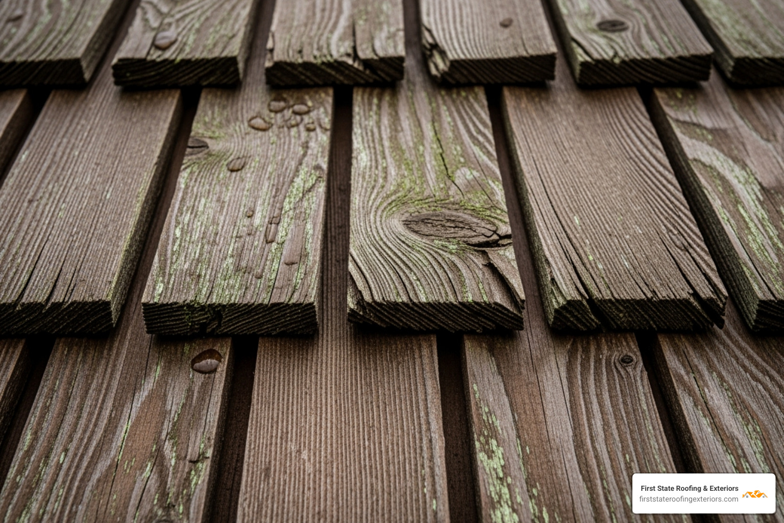 Close-up of cedar shakes showing their texture and grain - cedar shake roof installation near me