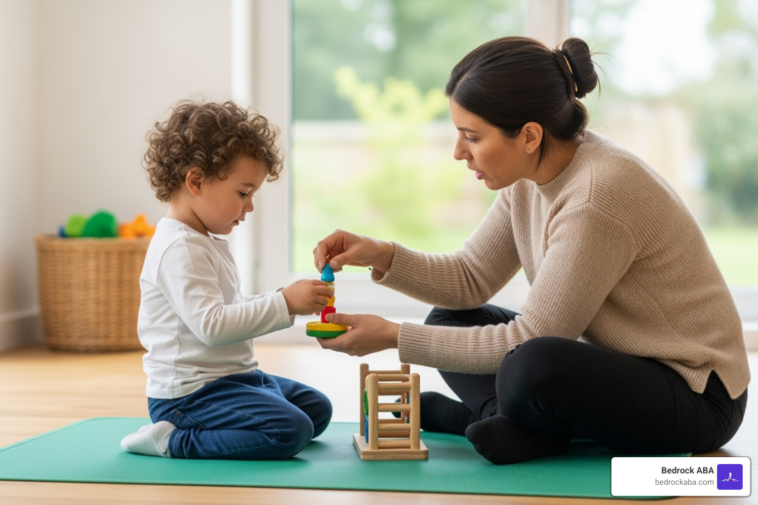 Image of a therapist using play-based techniques - Early intervention ABA