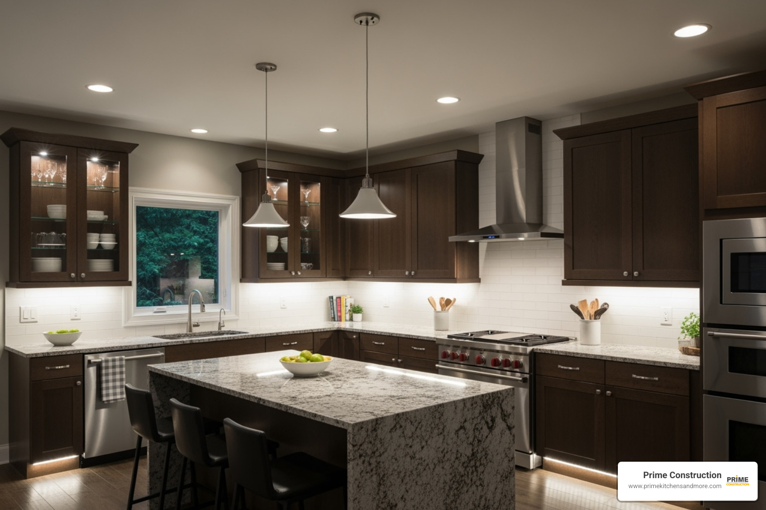 kitchen diagram showing ambient, task, and accent light sources - kitchen lighting design Orlando