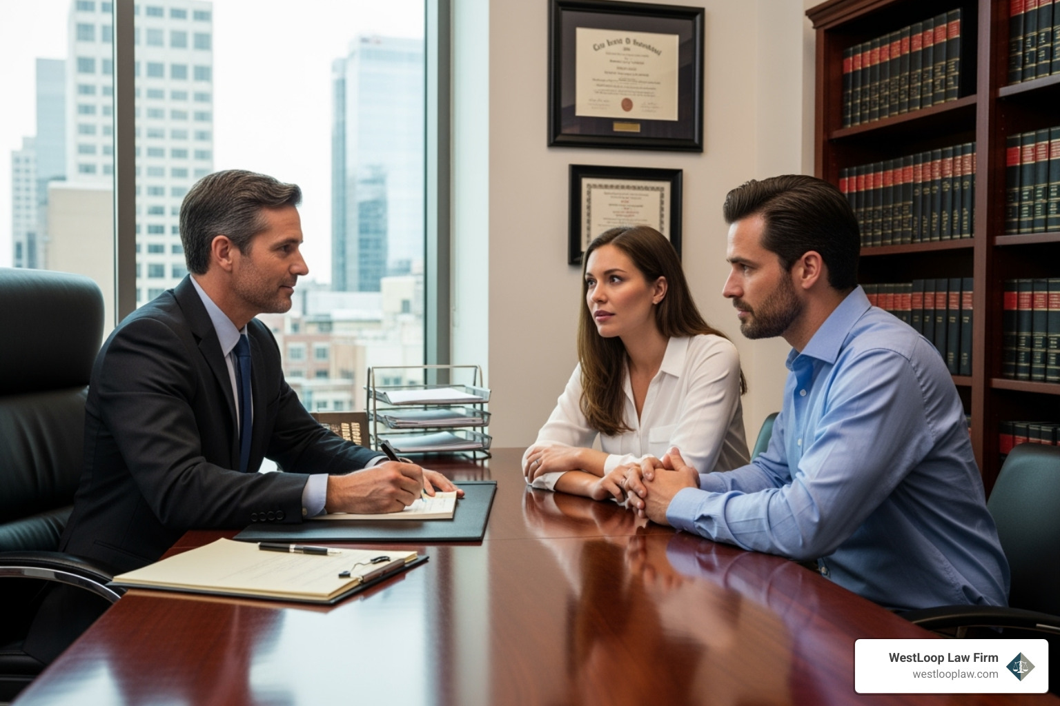 lawyer meeting with a family - shoulder dystocia attorney