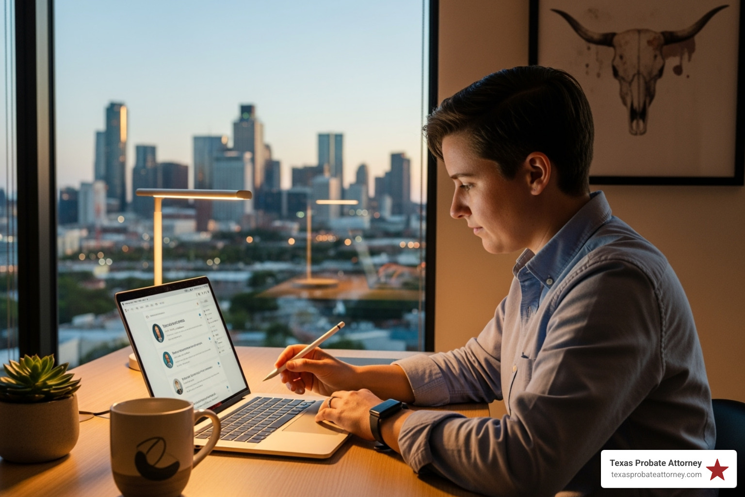 person reviewing professional profiles on a computer in Texas - How to resolve disputes