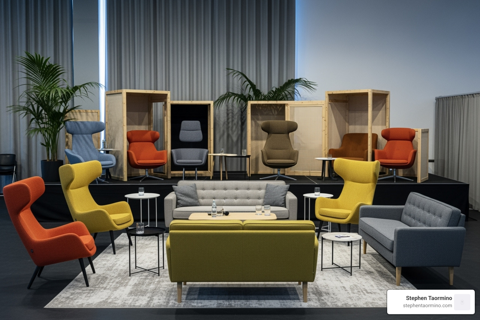 creative panel setup with unique seating - conference panel