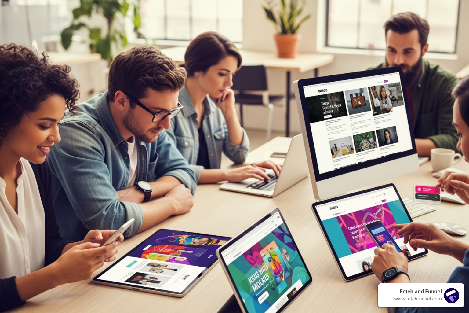 People engaging with a brand on different devices - creative digital marketing strategies People engaging with a brand on different devices - creative digital marketing strategies