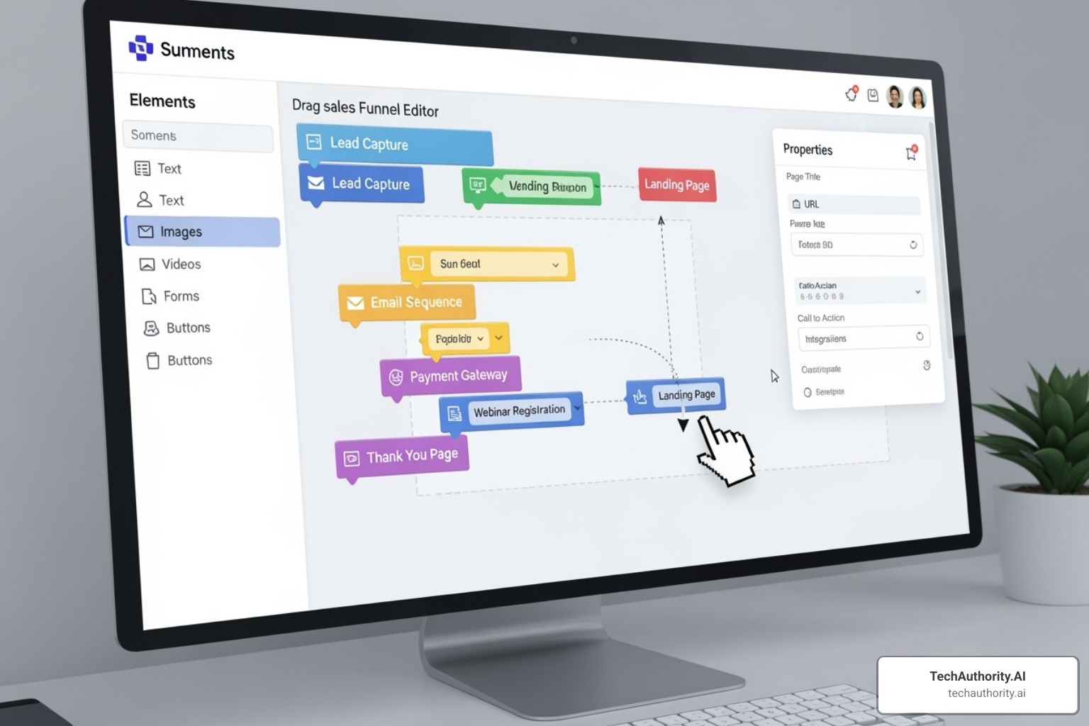 ClickFunnels drag-and-drop editor dashboard - Clickfunnels for small business