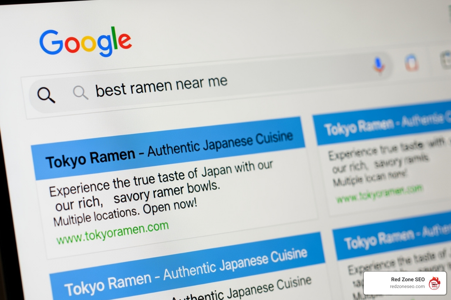 Google search result highlighting the title tag and meta description - what are on page seo factors